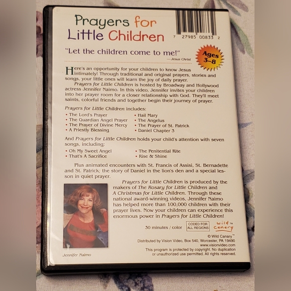 FREE WITH PURCHASE! "Prayers For Little Children" DVD - Picture 2 of 3